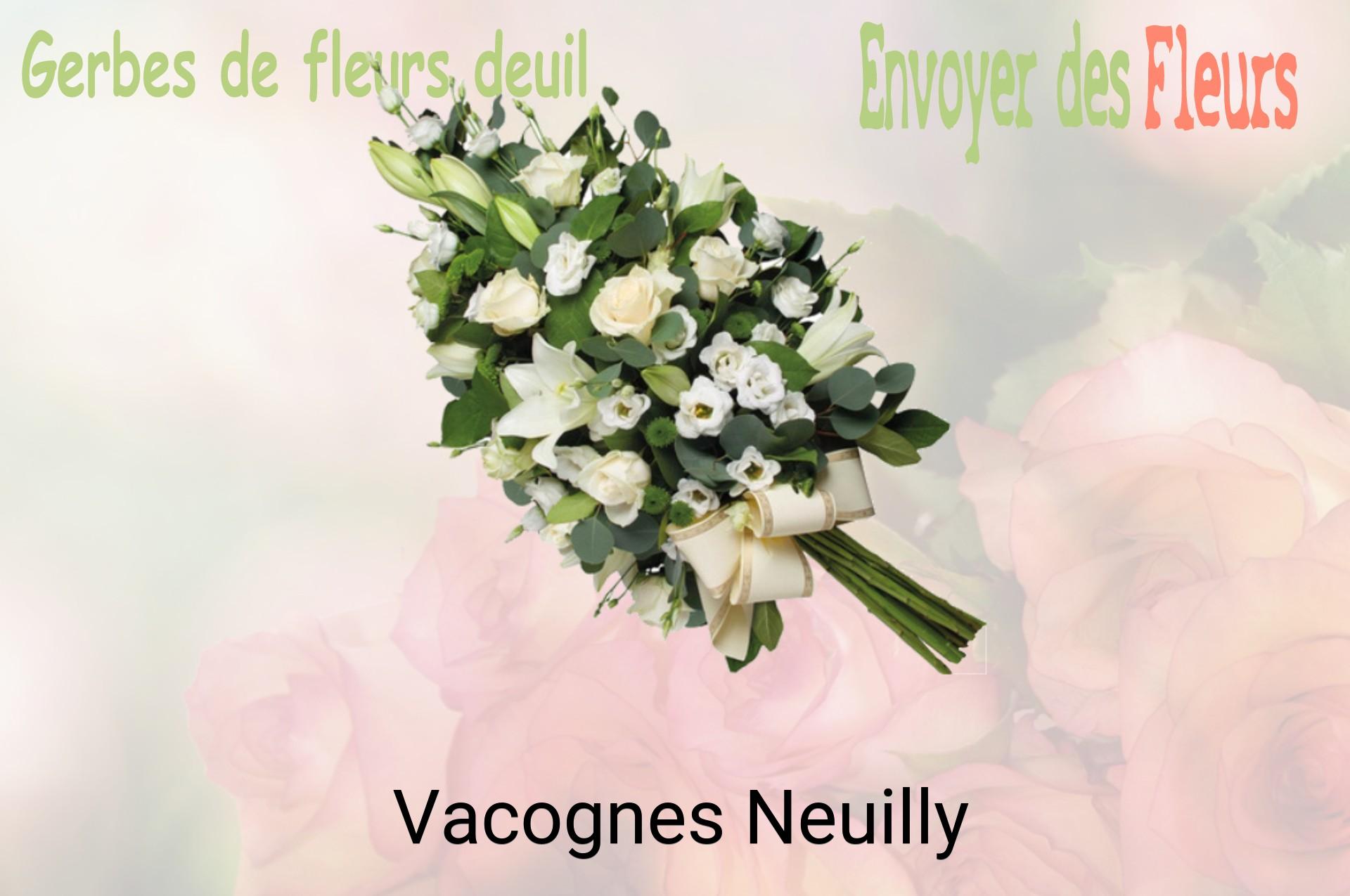 Gerbe de fleurs de deuil livrée à Vacognes-Neuilly
